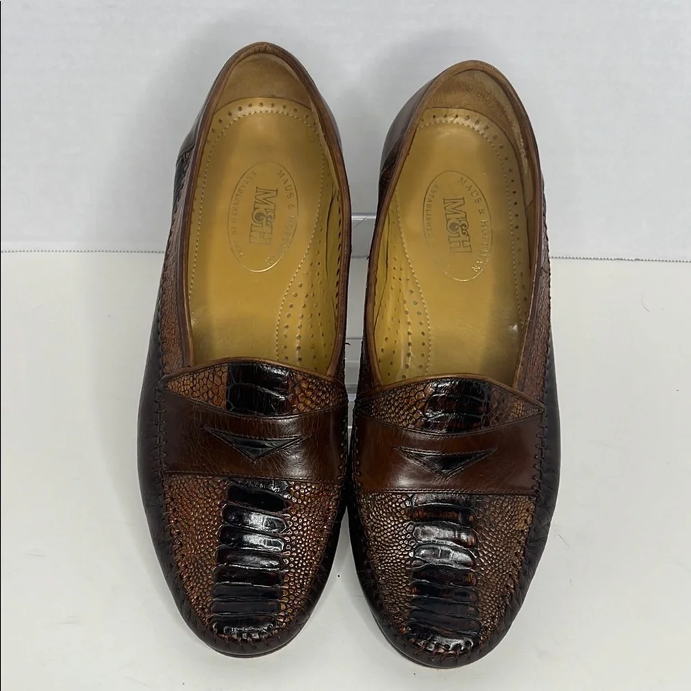 Maus & Hoffman Ostrich  Penny Loafers Handcrafted in Spain